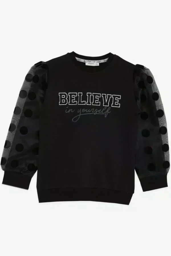 Μπλούζα με μανίκια από πουά τούλι BELIEVE(6-12 ετών) 18512-13
