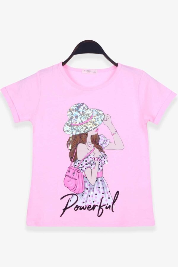Κοντομάνικο T-shirt "Powerful girl" (14 ετών) 17091-12