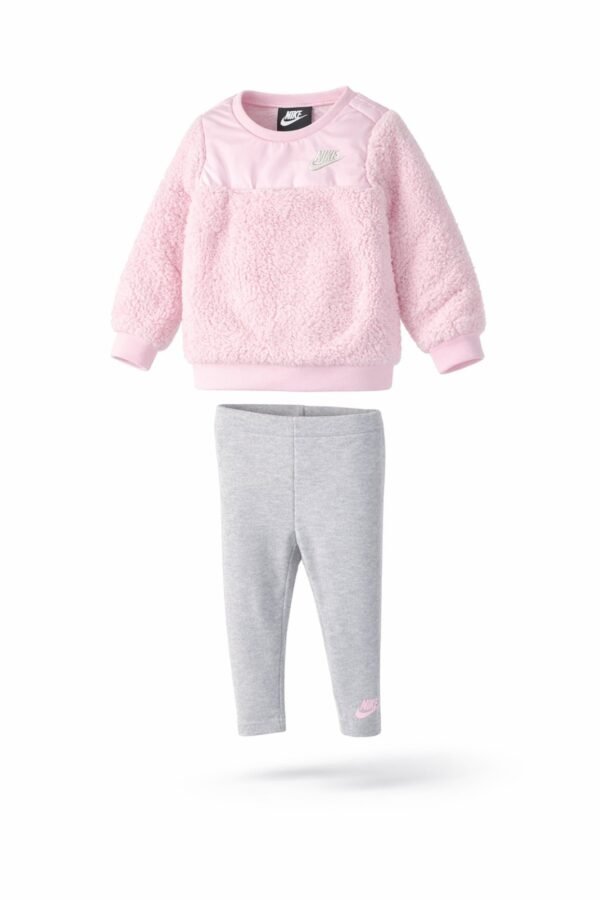 Σέτ φόρμα Nike ρόζ γουνάκι (4-5ετών)