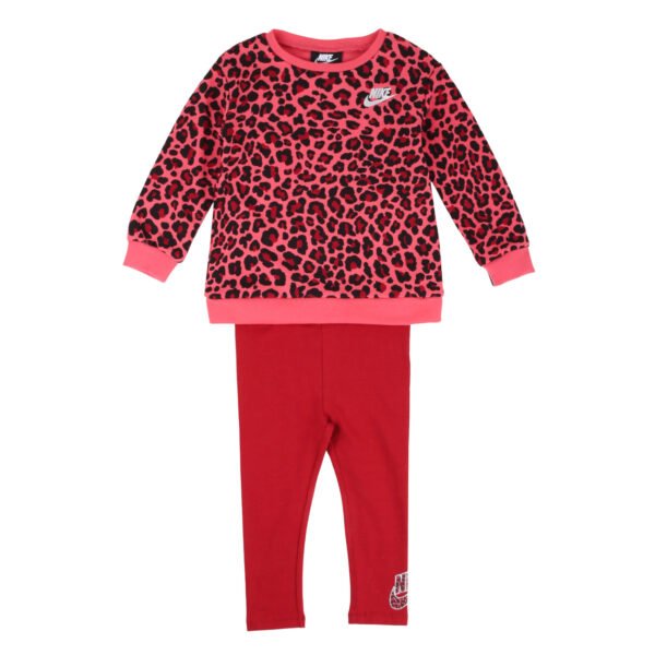 Nike σετ λεοπάρ σε ρόζ χρώμα (5-7ετών)
