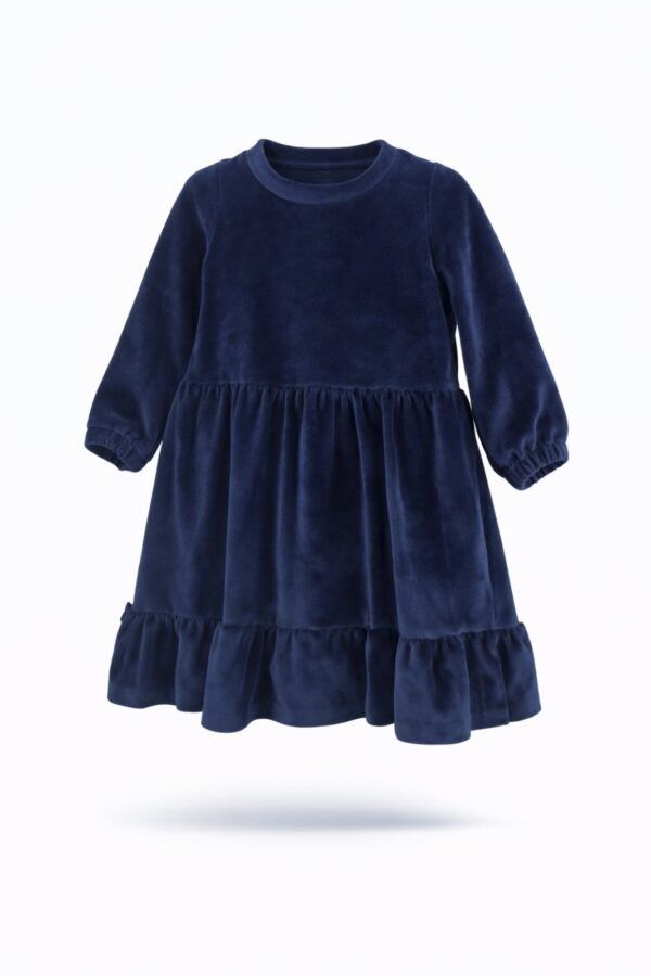 Βελούδινο navy blue φόρεμα (1-8 ετών) NAVYBLUE18